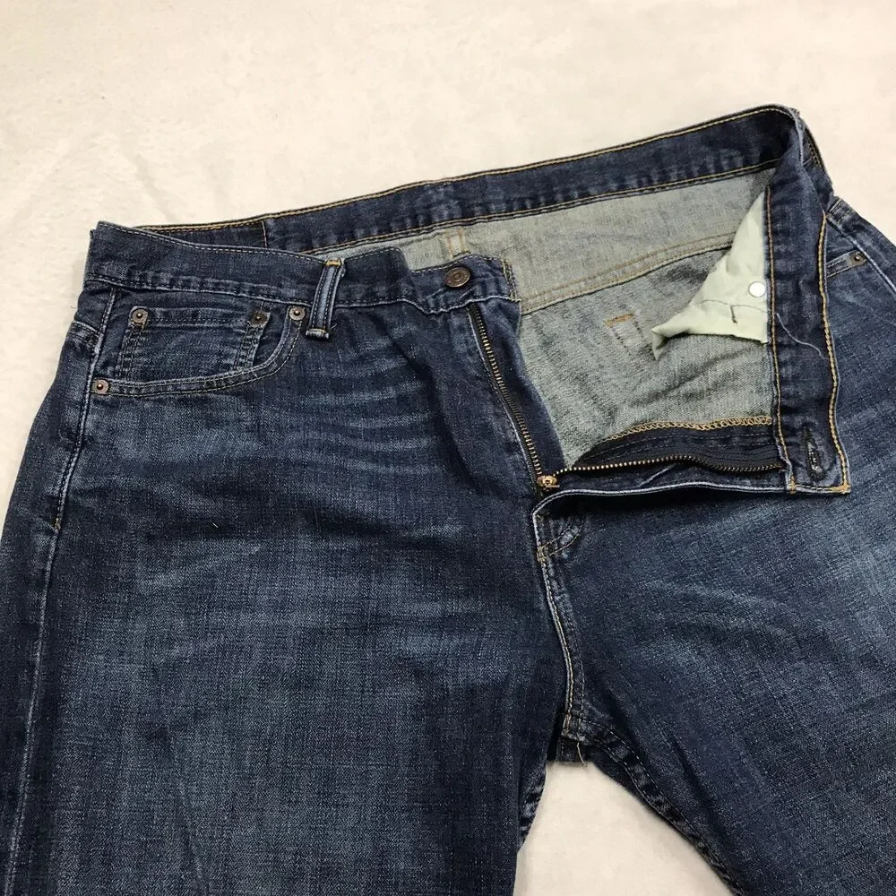 LEVIS 569 Jeans Men 36x30 Loose Fit Straight Dark Whiskered Wash Skate Punk